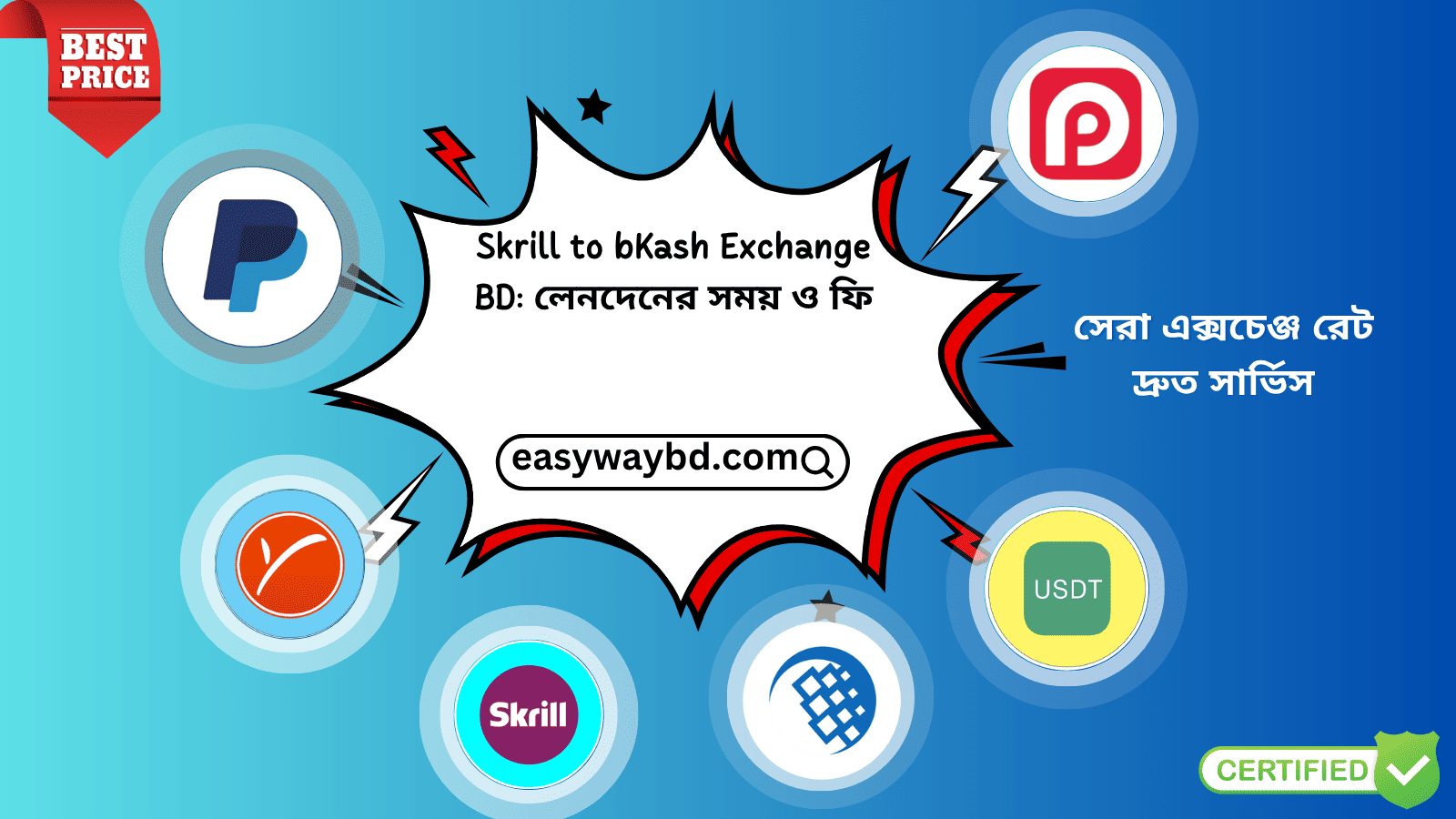 Skrill to bKash Exchange BD - সময়, ফি ও Easy Way BD Trusted সেবা