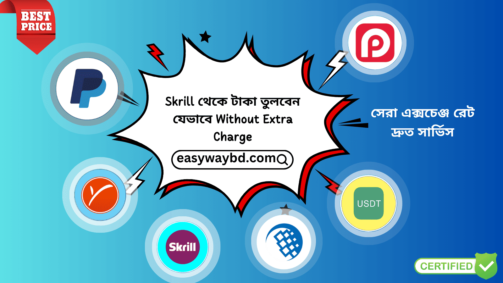 Skrill থেকে টাকা তুলবেন যেভাবে Without Extra Charge – Easy Way BD Trusted Skrill Dollar Exchange in Bangladesh