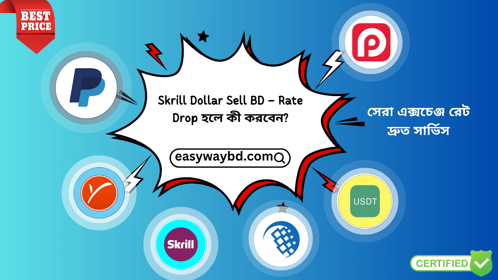 Skrill Dollar Sell BD – Rate Drop হলে কী করবেন? | Easy Way BD থেকে নিরাপদ ও সেরা এক্সচেঞ্জ