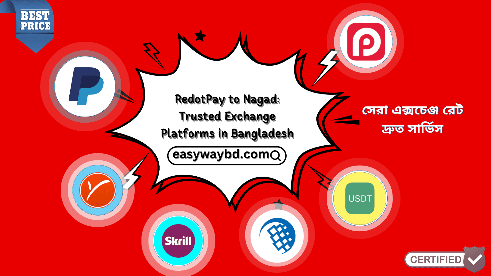 RedotPay থেকে Nagad এ টাকা ট্রান্সফার: Trusted Exchange Platforms in Bangladesh | Easy Way BD