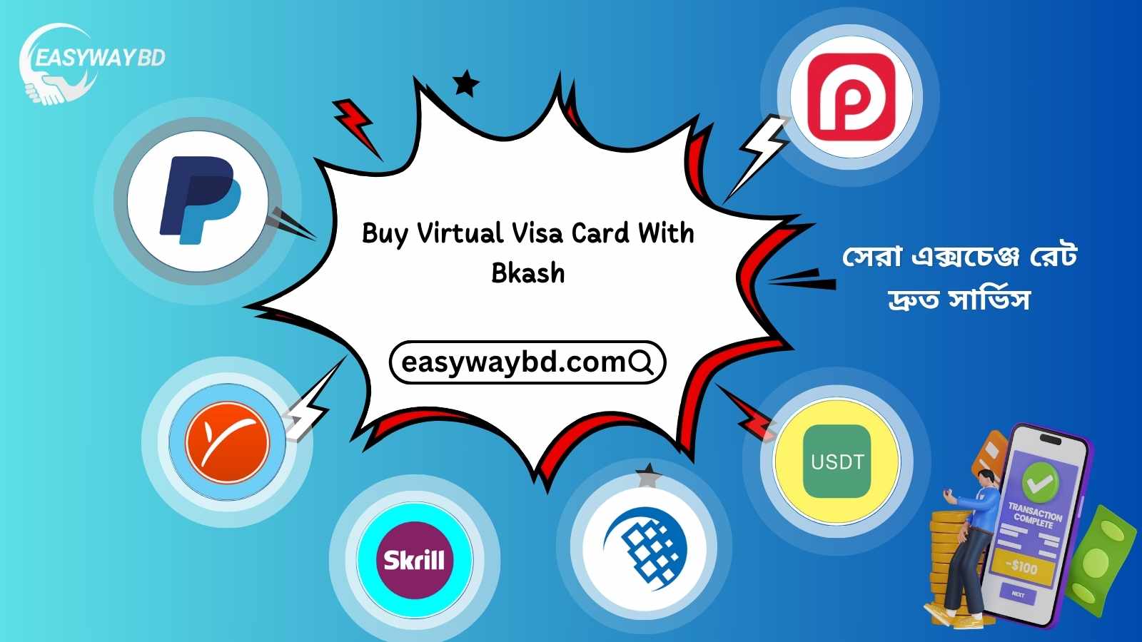 Buy Virtual Visa Card With Bkash in Bangladesh | Easy Way BD